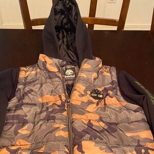 Timberland Orange and Purple Camo Vest with Hood